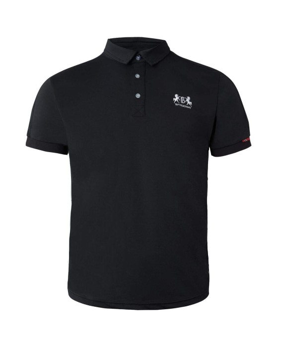 B Vertigo Męska techniczna koszulka polo Flynn - Czarna