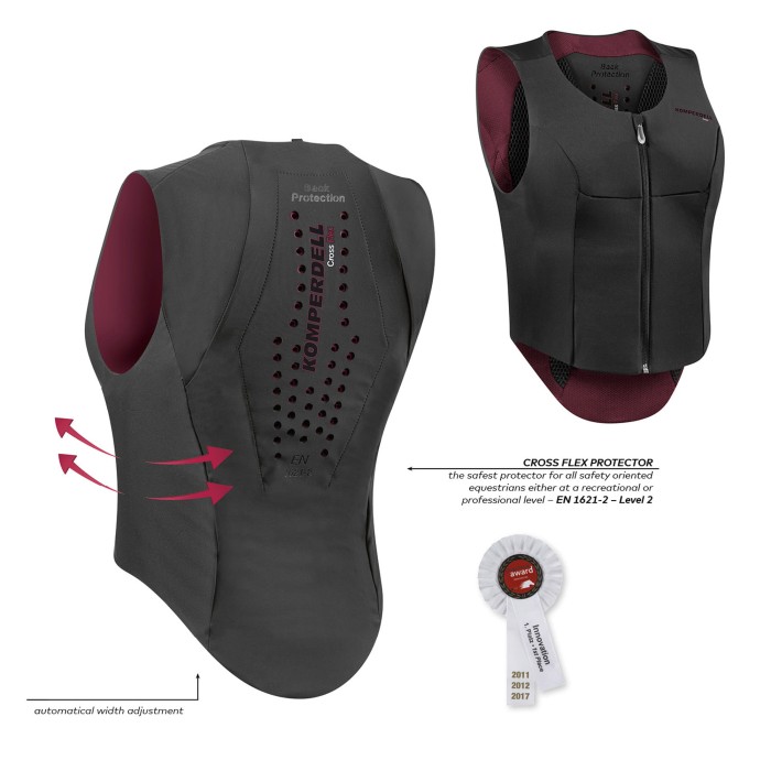 Komperdell Kamizelka ochronna Ballistic FlexFit Slim - czarno-burgundowa