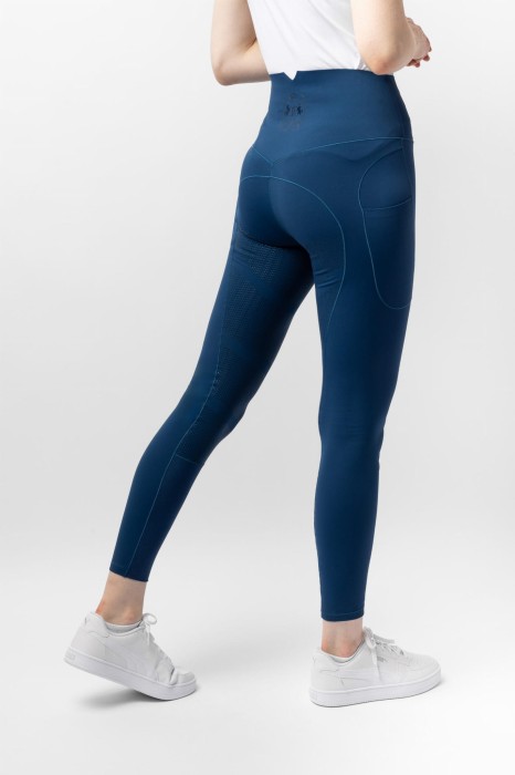 B Vertigo legginsy termiczne bezszwowe Leonora Fullgrip - niebieskie