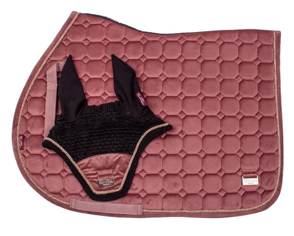 Kentaur Czaprak z nausznikami Samet różowy