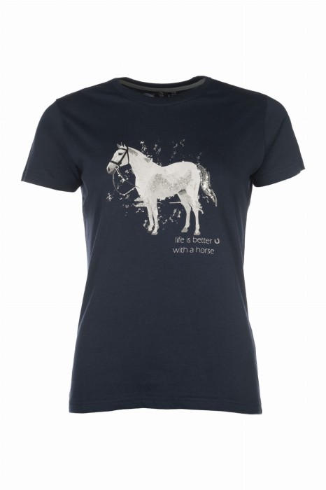 HKM koszulka dziecięca Pony Club - Granatowa
