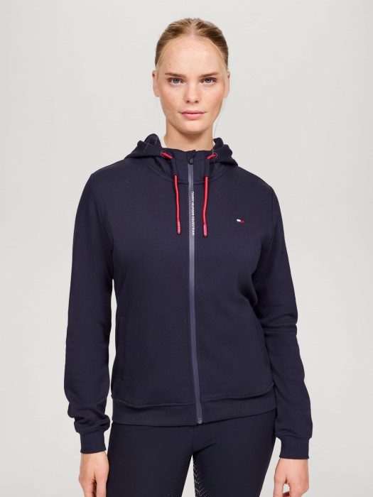 Tommy Hilfiger Equestrian damska bluza jeździecka Kingston Zipup - Desert Sky