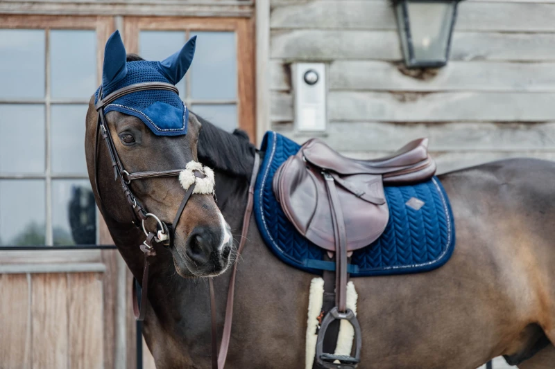 Kentucky czaprak Velvet Pearls - Navy
