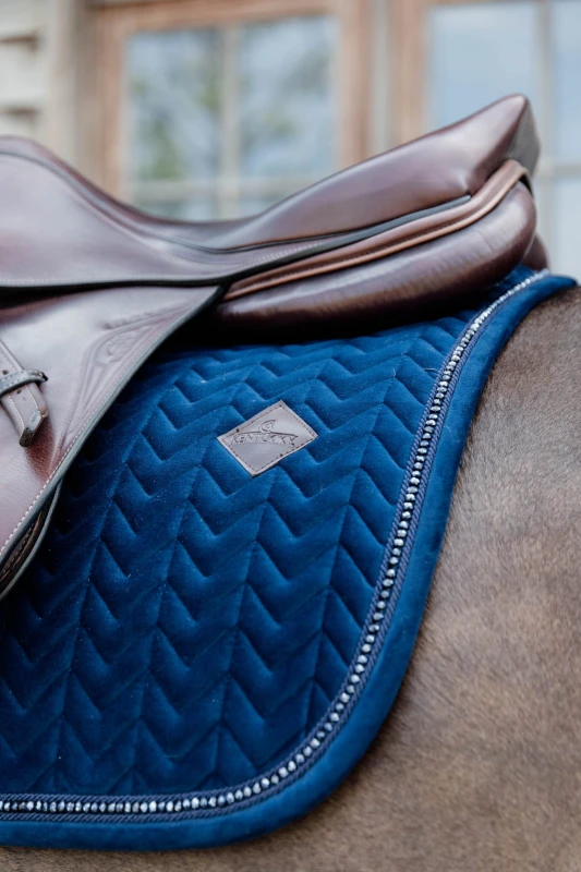 Kentucky czaprak Velvet Pearls - Navy