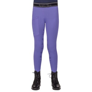 Qhp legginsy dziecięce Eden Junior z pełnym lejem silikonowym - Purple Sunset
