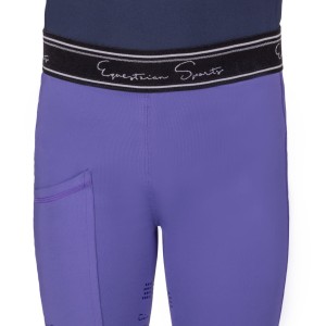 Qhp legginsy dziecięce Eden Junior z pełnym lejem silikonowym - Purple Sunset