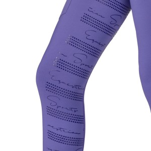 Qhp legginsy dziecięce Eden Junior z pełnym lejem silikonowym - Purple Sunset