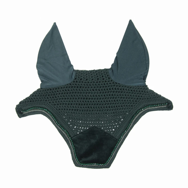 Kentucky nauszniki Wellington Velvet Pearls - Pine Green
