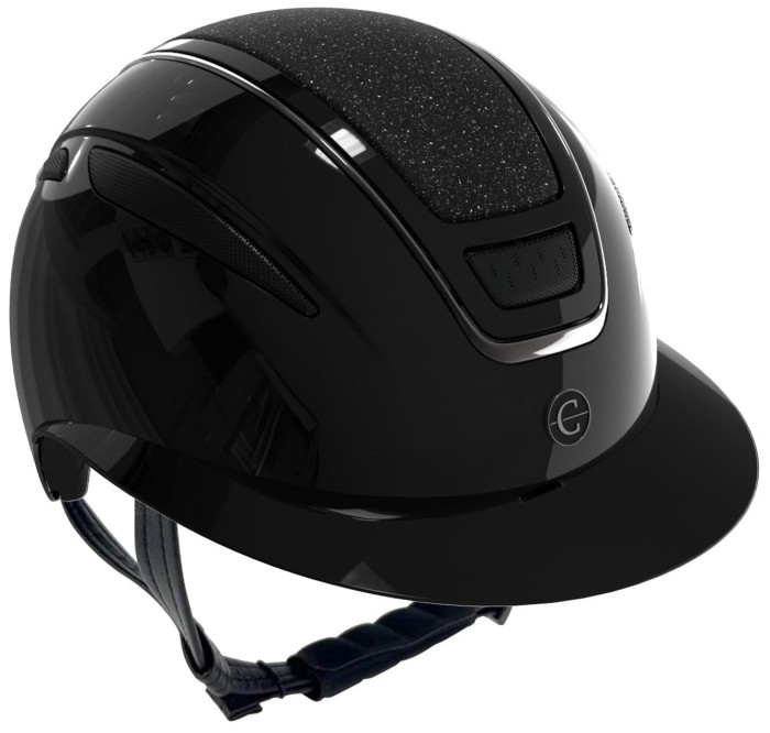 Covalliero Kask jeździecki Elite Polo lakierowany - czarny