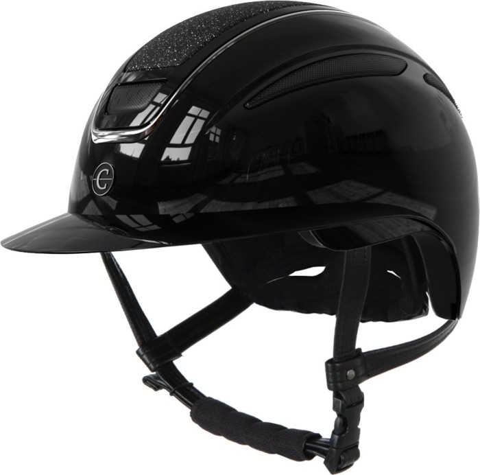 Covalliero Kask jeździecki Elite Polo lakierowany - czarny