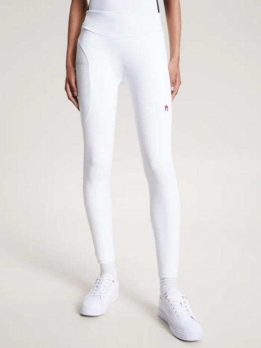 Tommy Hilfiger legginsy Elmira All-Year Full Grip - Optic White