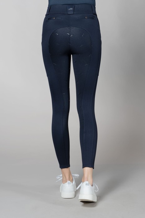 Schockemohle ocieplane legginsy jeździeckie SP Dorina Riding Tights FS Style - Dark Navy