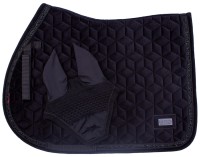 Kentaur czaprak z nausznikami Samet - Czarny