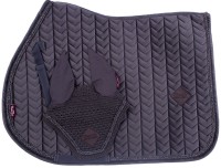 Kentaur czaprak z nausznikami Samet - Szary