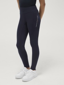 Tommy Hilfiger Equestrian dziecięce legginsy bryczesy z pełnym lejem silikonowym Devon Junior - Desert Sky