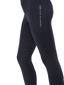 Tommy Hilfiger Equestrian dziecięce legginsy bryczesy z pełnym lejem silikonowym Devon Junior - Desert Sky