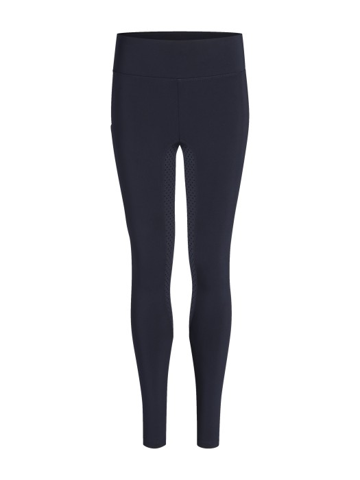 Tommy Hilfiger Equestrian dziecięce legginsy bryczesy z pełnym lejem silikonowym Devon Junior - Desert Sky