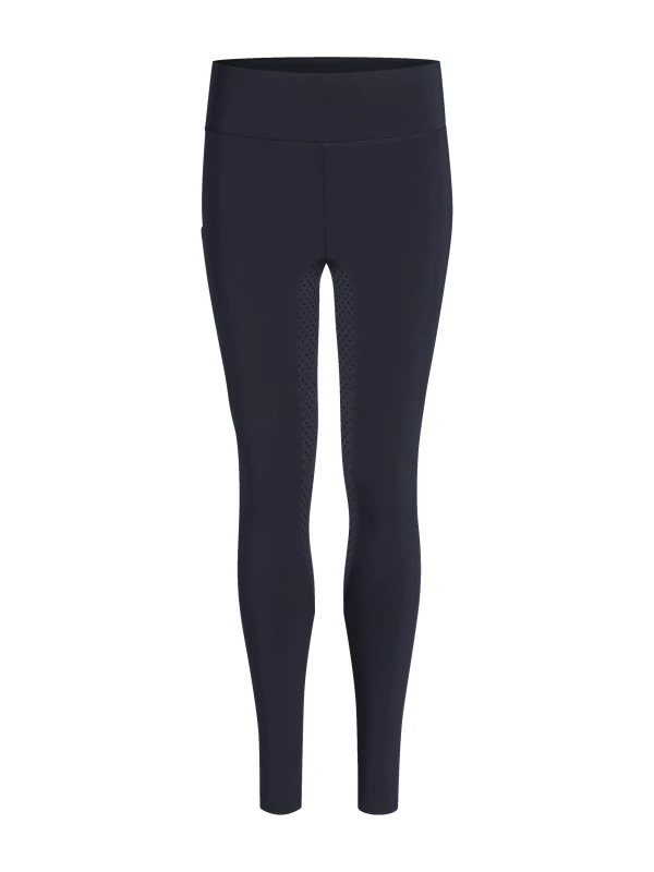 Tommy Hilfiger Equestrian dziecięce legginsy bryczesy z pełnym lejem silikonowym Devon Junior - Desert Sky