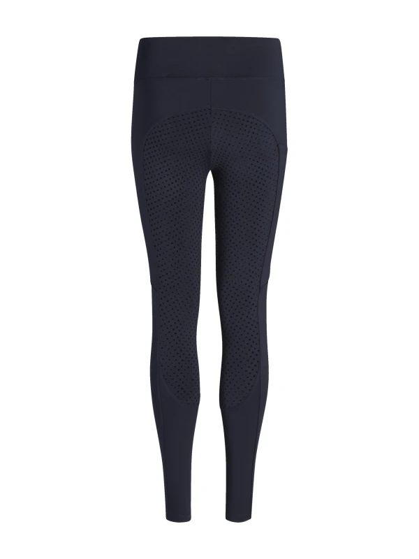 Tommy Hilfiger Equestrian dziecięce legginsy bryczesy z pełnym lejem silikonowym Devon Junior - Desert Sky