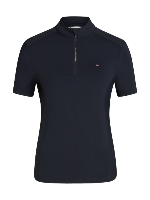 Tommy Hilfiger Equestrian damska koszulka jeździecka Palma 1/4 Zip - Desert Sky