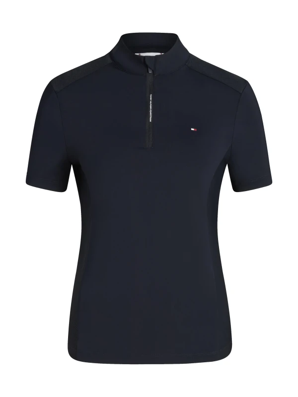 Tommy Hilfiger Equestrian damska koszulka jeździecka Palma 1/4 Zip - Desert Sky