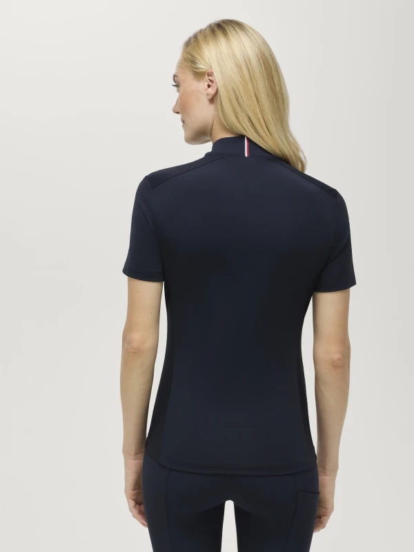 Tommy Hilfiger Equestrian damska koszulka jeździecka Palma 1/4 Zip - Desert Sky