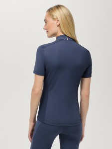 Tommy Hilfiger Equestrian damska koszulka jeździecka Palma 1/4 Zip - Faded Indigo