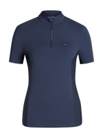Tommy Hilfiger Equestrian damska koszulka jeździecka Palma 1/4 Zip - Faded Indigo