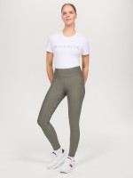Tommy Hilfiger Equestrian legginsy z pełnym lejem Devon - Ash