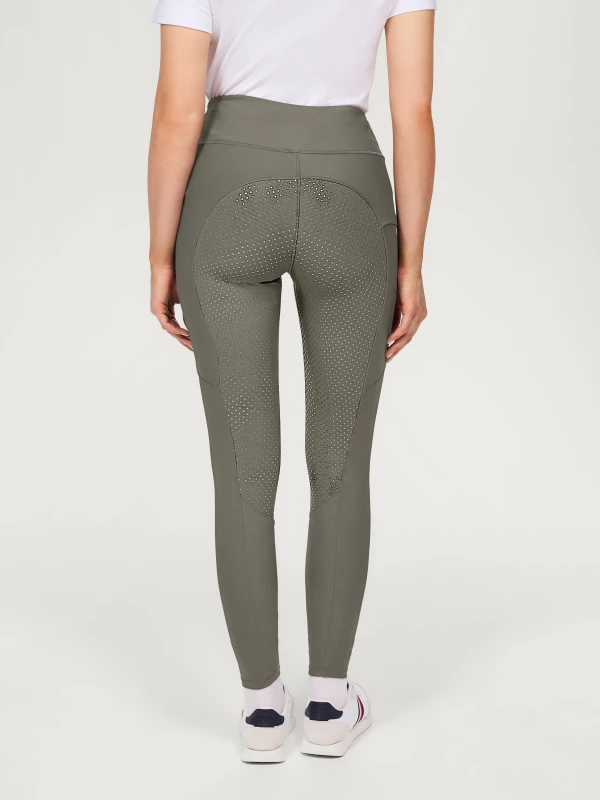 Tommy Hilfiger Equestrian legginsy z pełnym lejem Devon - Ash
