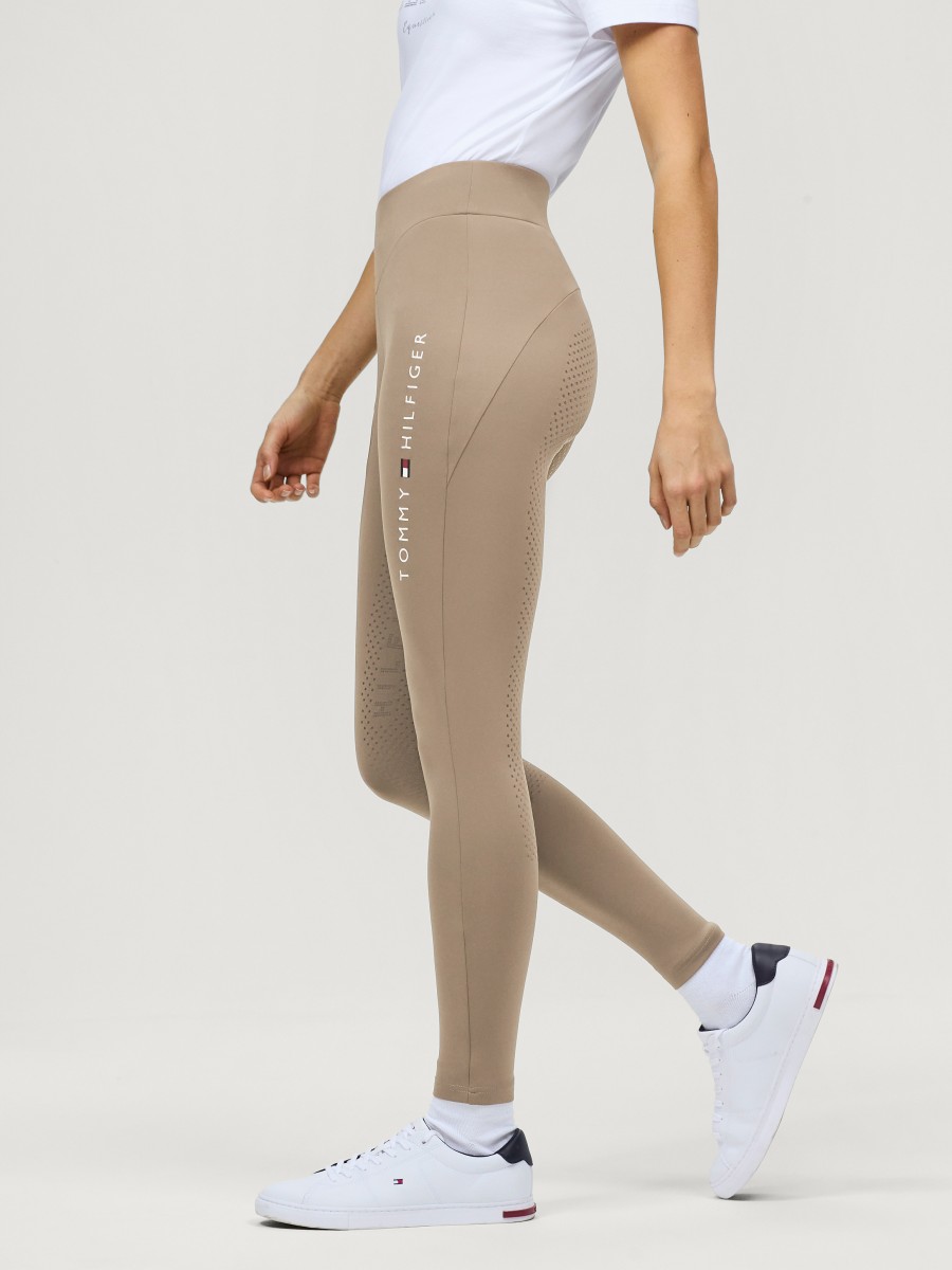 Tommy Hilfiger Equestrian legginsy jeździeckie Elmira pełny lej - Beige