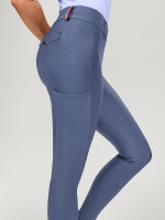 Tommy Hilfiger Equestrian legginsy jeździeckie Highland Hybrid - Faded Indigo