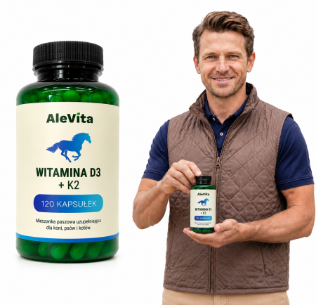 Alevita Witamina D3 K2 5.000 IU + 200mcg - 120 kapsułek