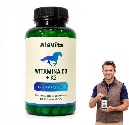 Alevita Witamina D3 K2 5.000 IU + 200mcg - 120 kapsułek