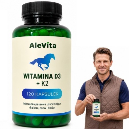 Alevita Witamina D3 K2 5.000 IU + 200mcg - 120 kapsułek