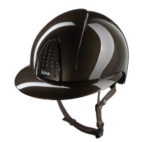 KEP kask jeździecki Smart Nova Metal Polish Brown Daszek Polo - Brązowy Połysk