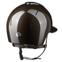 KEP kask jeździecki Smart Nova Metal Polish Brown Daszek Polo - Brązowy Połysk