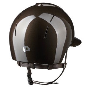 KEP kask jeździecki Smart Nova Metal Polish Brown Daszek Polo - Brązowy Połysk