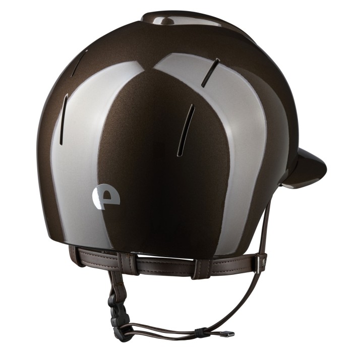 KEP kask jeździecki Smart Nova Metal Polish Brown Daszek Polo - Brązowy Połysk