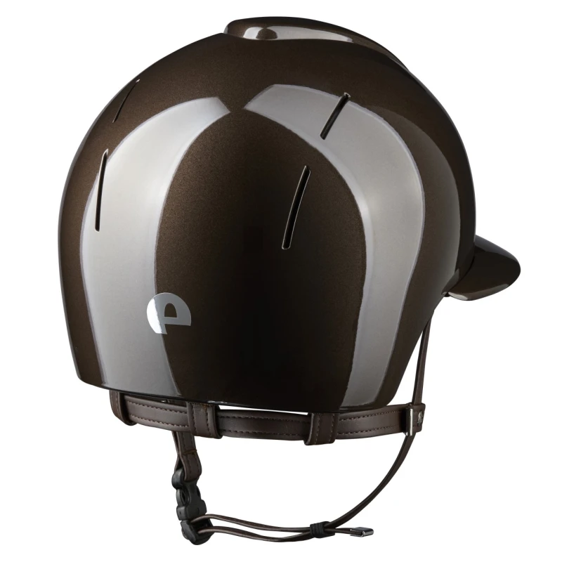 KEP kask jeździecki Smart Nova Metal Polish Brown Daszek Polo - Brązowy Połysk