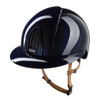 KEP kask jeździecki Smart Nova Metal Polish Blue Daszek Polo - Granatowy Połysk