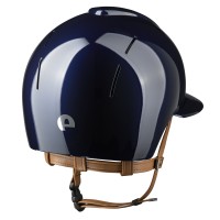 KEP kask jeździecki Smart Nova Metal Polish Blue Daszek Polo - Granatowy Połysk