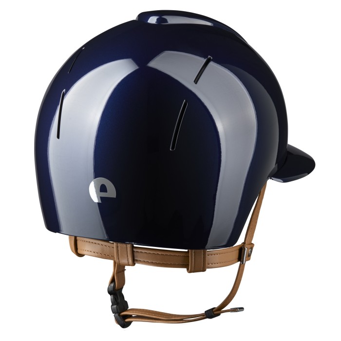 KEP kask jeździecki Smart Nova Metal Polish Blue Daszek Polo - Granatowy Połysk