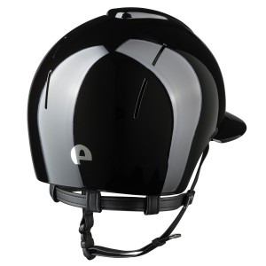 KEP kask jeździecki Smart Nova Metal Polish Black Daszek Polo - Czarny Połysk