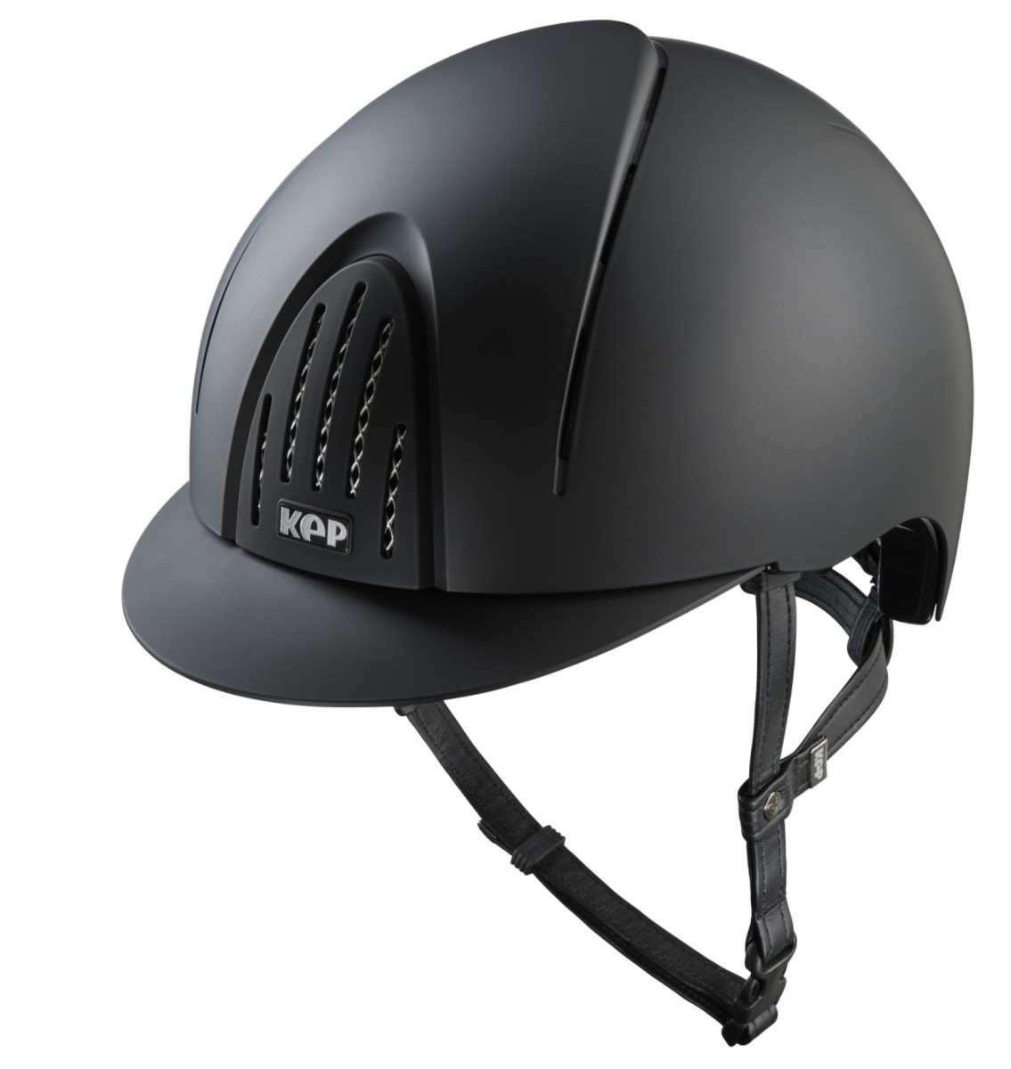KEP kask jeździecki Smart Nova Textile Daszek Standardowy - Czarny Matowy