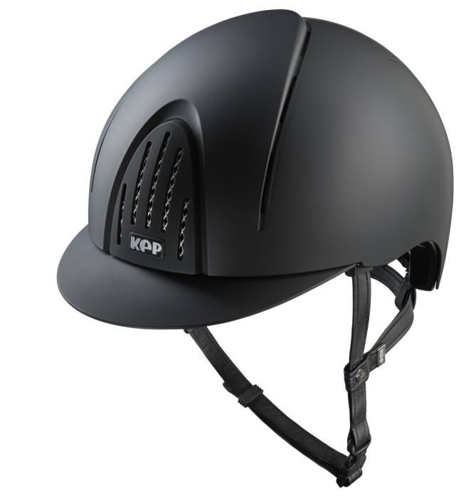 KEP kask jeździecki Smart Nova Textile Daszek Standardowy - Czarny Matowy