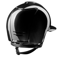 KEP kask jeździecki Cromo 2.0 Shine Black Daszek Polo - Czarny Połysk