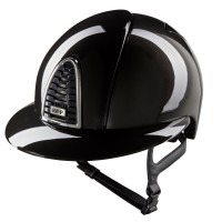 KEP kask jeździecki Cromo 2.0 Shine Black Daszek Polo - Czarny Połysk