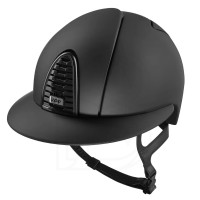 KEP kask jeździecki Cromo 2.0 Matt Black Daszek Polo - Czarny Matowy