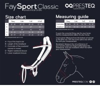 PresTeq ogłowie FaySport Classic - Brązowe